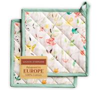 TIANYI-Colmar Lot de 2 maniques, 100% Coton, pour Barbecue, Cuisson, Four, Micro-Ondes, grillades, Printemps/été, Pâques, (20cm x 20cm)