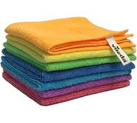 Tianyi-Colors Lot De 7 Chiffons De Nettoyage Multi-Usages En Microfibre 100% Microfibre Multicolore 30 X 30 Cm