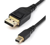 TIANYI-.com Câble VESA certifié Mini DisplayPort vers DisplayPort 1.4 - 1m - 8K 60Hz HBR3 HDR - Super UHD mDP vers DP 1.4 - Ultra HD 4K 120Hz - Ø Fin (34 AWG) - Écran/Moniteur (DP14MDPMM1MB)