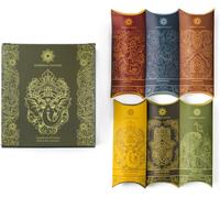 Tianyi-- Cônes D'encens Jembrana - Mélangez 6 Parfums (60 Cônes Au Total), 10 Cônes Chacun De Lotus Bois De Santal, Gardénia, Maha Triloka, Raja Harum Et Dewi Sai, Coffrets Cadeaux