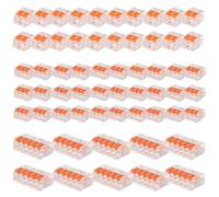 TIANYI-Connecteur électrique, 60 Pièces Rapide Connecteur de Fil de Câble avec 30 pcs 3 Entrées, 20 pcs 2 Entrées, 10pcs 5 Entrées pour Fils Solides, Toronnés et Flexibles