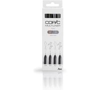 Tianyi-Copic Multiliner Set, Grey, 4 Stylos Fins En 2 Couleurs Et Épaisseurs De Trait Différentes, Stylos À Dessin À Pointe Fine Et Encre Pigmentée Résistante À L'eau
