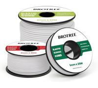 Tianyi-Cordon Elastique Corde Élastique 2mm X 10m Fil Elastique Couture Sandow Elastique Rond Pour Bracelet, Couture, Perle, Collier, Bijoux, Chapeaux, Tente Et Sac Dos - Blanc