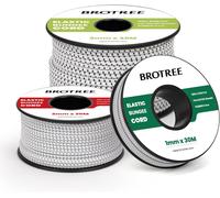Tianyi-Cordon Elastique Corde Élastique 3mm X 10m Fil Elastique Couture Sandow Elastique Rond Pour Bracelet, Couture, Perle, Collier, Bijoux, Chapeaux, Tente Et Sac Dos - Noir&blanc