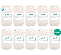 Tianyi-Cotton Fun Laine, Coton, Coton, Ivoire, 27.00 X 11.00 X 07.00 Cm - Lot De 10, Creme