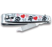 Tianyi-- Coupe-Ongles Manucure Avec Lime, Coupe-Ongles Pour Les Mains, Décoré, Collection Skull Lover, Acier Au Carbone, 6 Cm