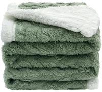 Tianyi-Couverture De Canapé Douce 100x150cm, 2 Couches Polaire Pour Enfants, Plaid Décoratif Polyvalent Pour L'intérieur Et L'extérieur, Couvre-Lit En Tricot Pour Aider À Mieux Dormir, Vert Matcha