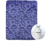 Tianyi-Couverture En Peluche, Légère, Moelleuse, Chaude, Pour Garçons, Nourrissons, Jeunes Enfants, Nouveau-Nés, Lit D'enfant, Poussette,75cm X100 Cm, Dinosaure Bleu