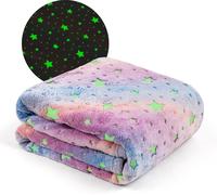 Tianyi-Couverture Enfant Douce, Plaid Enfant Phosphorescent 130x170cm, Noel, Cadeau, Couverture Bebe Toutes Les Saisons (Etoile)