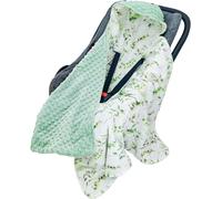 Tianyi-Couverture Enveloppante Pour Nacelle, Poussette, Douillet, 90 X 90 Cm, 100 % Coton, Couverture Toutes Saisons, Universelle Pour Siège Auto, Buggy, Vert Foncé