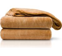 Tianyi-- Couverture Extra Douce, Sensation Cachemire, 130 X 170 Cm - Sable