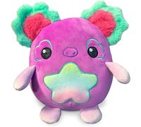 TIANYI-CRAZE Squishpets Medium Chika - Our en Peluche 19 cm , Peluche Douce Violette avec Oreilles Mignonnes