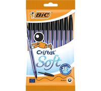 Tianyi-Cristal Soft Stylos-Bille Pointe Moyenne (1,2 Mm) - Noir, Pochette De 10