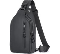 Tianyi-Crossbody Sling Bag For Men & Women, Pu Leather Shoulder Bag,Waterproof Sling Chest Bag With Usb Charger Port, Lightweight Crossbody Backpack For Traveling,Hiking,Biking