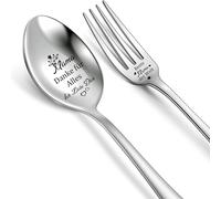 Tianyi-Cuillère À Soupe Et Fourchette Set Maman Cadeau D'anniversaire Cuillères À Café Gravées Chérir Personnalisé Glace Dessert Gâteau Fourchettes Maman Je T'aime Souvenir Fête Des Mères Remerciemen