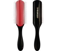 Tianyi-Curly Hair Brush D4 (Black & Red) 9 Row Styling Brush For Styling, Smoothing Longer Hair And Defining Curls - For Women And Men