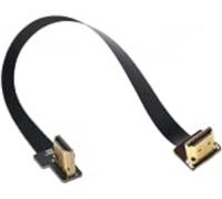TIANYI-CYFPV Dual 90 Degree Right-Up Angled HDMI Type A Male to Male HDTV FPC Flat Cable for FPV HDTV Multicopter Aerial Photography 50CM