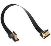 TIANYI-CYFPV Dual 90 Degree Right-Up Angled HDMI Type A Male to Male HDTV FPC Flat Cable for FPV HDTV Multicopter Aerial Photography 80CM