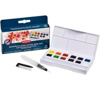 Tianyi-Derwent Watercolour - Palette De Peintures Aquarelles Avec 12 Demi-Godets De Peinture, Qualité Professionnelle, Format Voyage, 2306259