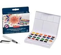Tianyi-Derwent Watercolour - Palette De Peintures Aquarelles Avec 24 Demi-Godets De Peinture, Qualité Professionnelle, Format Voyage, 2306260