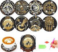 Tianyi-Dessous De Verre De Peinture Diamant Avec Support Dimond Painting - Idées Cadeaux Pour Filles De 6 À 14 Ans - Bricolage D'anniversaire D'enfant - Kit De Bricolage Pour Filles De 7, 8, 9, 10,