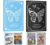 Tianyi-Diamond Painting Album,A3 Diamond Painting Dossier,Livre De Rangement Pour Peinture Diamant 30 Pochettes Transparentes Peut Contenir 60 Feuilles