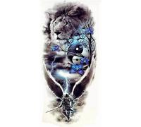 Tianyi-Diamond Painting Lion Noir Et Blanc 40x80 Cm Peinture Diamant Ying Yang Lion Tableau Diamant Ying Et Yang Painting Diamant Tete De Mort Broderie Diamant Crane Diamond Painting Crâne Skull