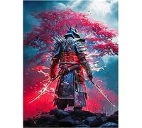 Tianyi-Diamond Painting Samouraï 40 X 50 Cm - Cerisier Japon Paysage Fleur De Cerisier - Art Broderie Point De Croix Images Cadeau Décoration