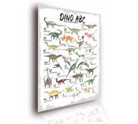 TIANYI-® Dinosaure ABC - Poster éducatif pour enfants - Poster dinosaure XXL - Décoration et apprentissage de l'alphabet - Poster animal décoratif - Impression d'art pour enfants - 42 x 62 cm