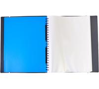 Tianyi-Dohe - Classeur Avec 20 Pochettes Amovibles - A4 (25 X 31 Cm), Anneaux Disques, 5 Intercalaires De Couleurs, Fermeture Élastique - Fournitures De Bureau Et Scolaires