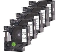 TIANYI-DOREE Lot de 5 rubans compatibles 45010, 12 mm x 7 m, noir sur transparent, pour ruban D1 12 mm, adaptés aux imprimantes Dymo LabelManager LM150, 160, 280, 300, 210D, 360D, 420P, 500TS, PC, PC