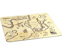 TIANYI-Drakkar Tapis de Souris Gaming Norrland M 32 x 27 cm - Surface Microfibre antidérapante - Caoutchouc - Motif Carte Viking - Beige