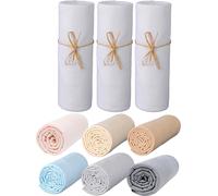 Tianyi-- Drap Housse 70x140 Cm Bébé - Lot De 3 Draps Jersey Peigné 100% Coton Bio Gots Oekotex - Blanc - Matelas Enfant Dimensions 60x120 Ou 70x140 Cm - Extensible Sans Repassage
