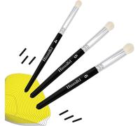 TIANYI-Dry Brush Pinceaux Set3 Pinceaux Modelisme pour Miniatures de Modèle, Maquette, Citadel et Warhammer 40kPinceau Brossage a SecPinceau de Peinture pour Figurine,Poils de Chèvre Naturels