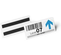 Tianyi-Durable - Pochette Magnétique Hard Cover 150x67 Mm - Pour L'identification Des Documents - Lot De 10 - Transparent - 119619