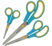 Tianyi-Easy Grip Ciseaux 3 Pièces Turquoise Set De 3 Ciseaux Universels Avec Poignée Confort Lame En Acier Inoxydable Extra-Tranchante & Durable Ciseaux Pour Le Ménage & Le Bureau N-90028 00