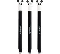 Tianyi-Eberhard Faber 599017 - Roller Effaçable Panda, 3 Stylos Animal Erase It, Stylo Gel Bleu 0,7 Mm