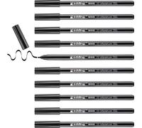 Tianyi-Edding 1255 Feutre Calligraphie - Noir - 10 Stylos - Pointe Calligraphique 2 Mm - Feutre Pour Papier, Bois, Terre Cuite, Toile - Pour Débutants, Lettrage, Bullet Journals, Cartes De V?ux, Agen