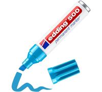 Tianyi-Edding 500 Marqueur Permanent - Bleu Clair - 1 Stylo - Pointe Biseautée 2-7 Mm - Sèche Vite, Résiste À L'eau Et Aux Frottements - Pour Carton, Plastique, Bois, Métal, Verre