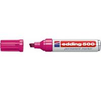 Tianyi-Edding 500 Marqueur Permanent - Rose - 1 Stylo - Pointe Biseautée 2-7 Mm - Sèche Vite, Résiste À L'eau Et Aux Frottements - Pour Carton, Plastique, Bois, Métal, Verre