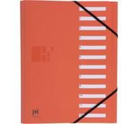 Tianyi-Elba Business Trieur En Polypropylène Mat Opaque 12 Intercalaires A4 Orange
