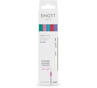 Tianyi-Emott Uni Mitsubishi Pencil - Pochette De 5 Feutres Candy Pop Colors - Pour Écrire, Dessiner, Tracer Avec Style ! - Pointe Fine 0,4 Mm - Ultra Violet, Rose Clair, Corail, Bleu Clair, Vert