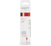 Tianyi-Emott Uni Mitsubishi Pencil - Pochette De 5 Feutres Passion Colors - Pour Écrire, Dessiner, Tracer Avec Style! - Pointe Fine 0,4 Mm - Rouge, Rose Fuchsia, Rose, Jaune Citron, Orange Fonce