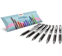 Tianyi-Energel Xm Bl77 Lot De 6 Stylos À Encre Gel Rétractable + Porte-Mine Bleu
