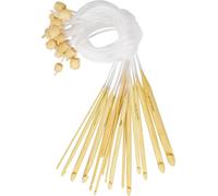 Tianyi-Ensemble De 16 Crochets En Bambou De 15cm Par - Kit Idéal Pour Crocheter Différents Motifs, Projets De Dentelle, Napperons & Vêtements De Bébés - Tailles 2-12mm Avec Câble En Plastique