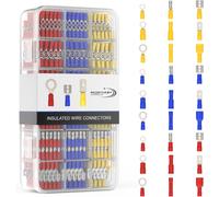 TIANYI-Ensemble de cosses - 700 pcs. Cosse plate, fiche ronde, cosse à anneau & connecteurs bout à bout assortis 0,5-6,0mm² Kit électrique pour auto & électricité Connecteurs à sertir fiables