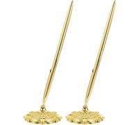 Tianyi-Ensemble De Stylos De Signature De Porte- Stylo Rond Creux De 2 Pièces Stylos Daffaires En Métal Exquis Au Bureau Pour Le Bureau De Remise Des Diplômes De La Cérémonie