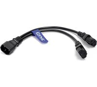 TIANYI-Eonvic Câble d'extension répartiteur IEC320 C14 vers 2 x C15 Y pour ordinateur portable HDTV Monitor Scanners 2,5 A/250 V