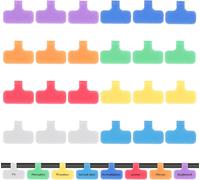 Tianyi-Étiquette De Câble, 24 Pièces D'étiquettes De Câble Multicolores Étiquettes De Câble Autocollantes Étanches Cable Labels Fil Étiquettes De Câble Autocollantes Pour L'identification