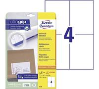 TIANYI-Étiquettes Avery Zweckform 6120 (A4, 100 + 20 étiquettes universelles Extra, 105 x 148 mm) 30 feuilles - Blanc.